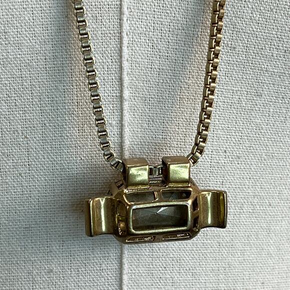 J. Crew Rectangular Blue Pendant Necklace - Picture 3 of 5
